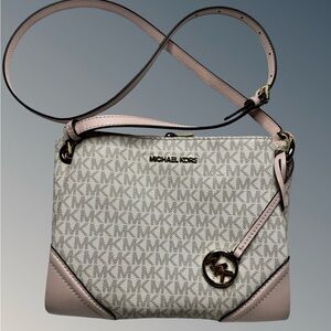 Michael Kors Crossbody Bag in Beige and Pink
